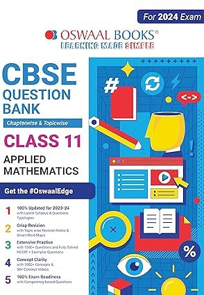 OSWAAL QUESTION BANK CHAPTERWISE & TOPICWISE CLASS 11 APPLIED MATHEMATICS