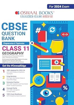 OSWAAL QUESTION BANK CHAPTERWISE & TOPICWISE CLASS 11 GEOGRAPHY 