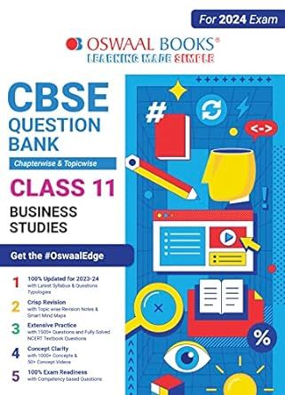 OSWAAL QUESTION BANK CHAPTERWISE & TOPICWISE CLASS 11 BUSINESS STUDIES 