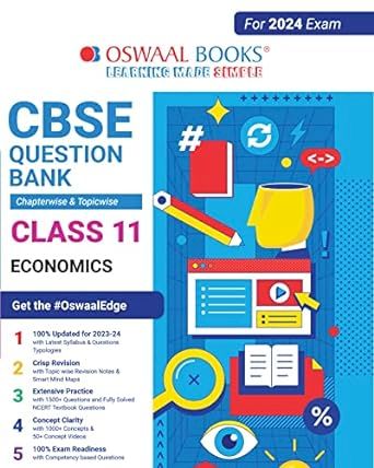 OSWAAL QUESTION BANK CHAPTERWISE & TOPICWISE CLASS 11 ECONOMICS