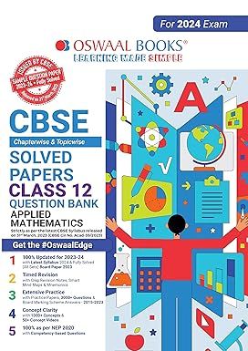 OSWAAL QUESTION BANK CHAPTERWISE & TOPICWISE CLASS 12 APPLIED MATHEMATICS