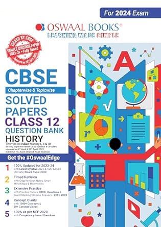 OSWAAL QUESTION BANK CHAPTERWISE & TOPICWISE CLASS 12 HISTORY 