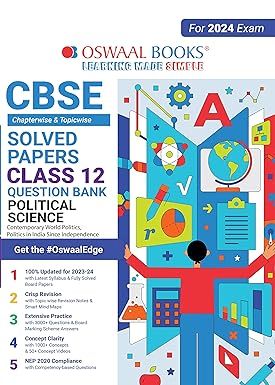 OSWAAL QUESTION BANK CHAPTERWISE & TOPICWISE CLASS 12 POLITICAL SCIENCE 