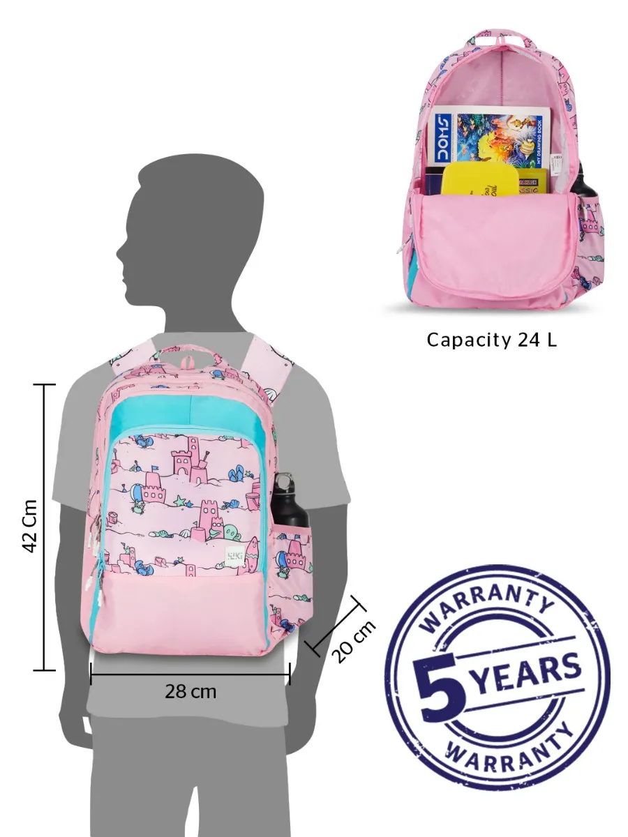 WIKI Champ 5 Sandcastle School Bag - Pink
