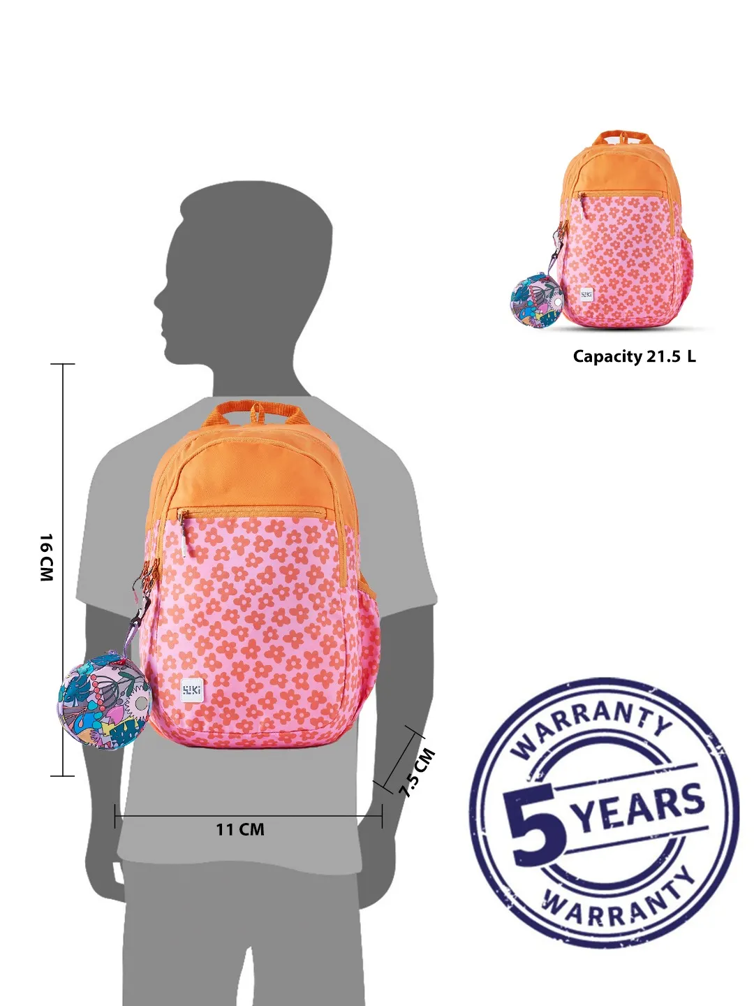 Wiki Girl 1 School Bag - Orange