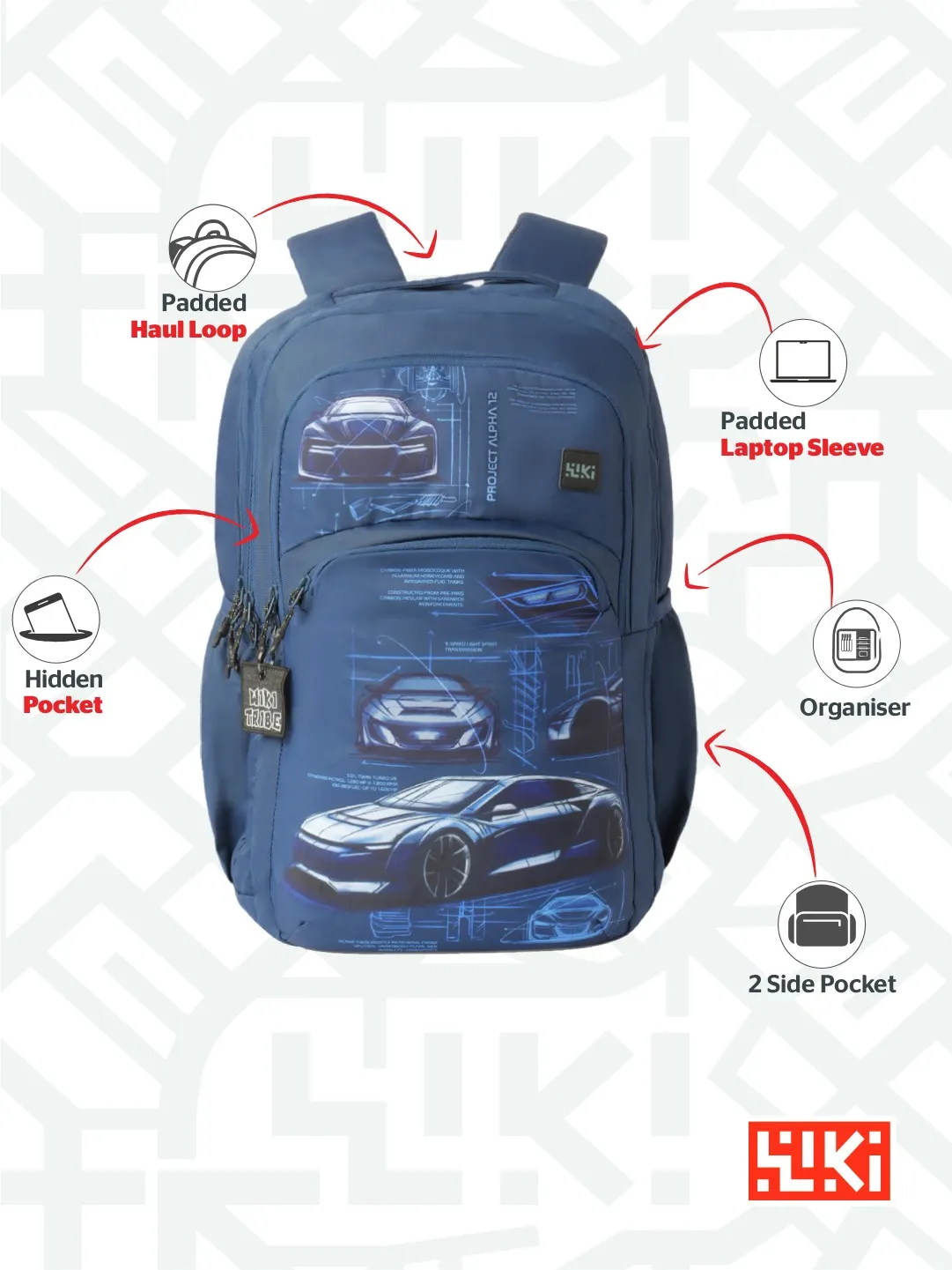 Wiki Nova 40 L Backpack - Navy Blue