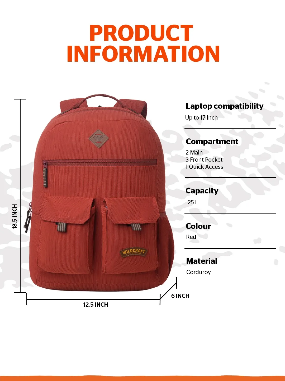Gypsy 25 Litres Laptop Backpack-Red