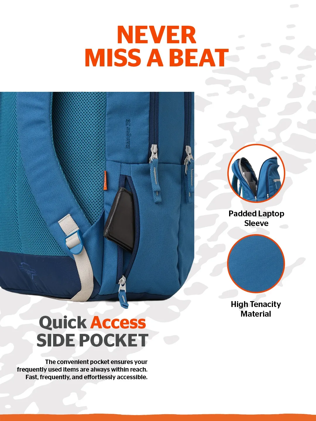 Ranger 35 Litres Laptop Backpack-Blue
